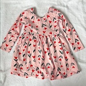Hanna Andersson Pink and Red Heart Kids Dress